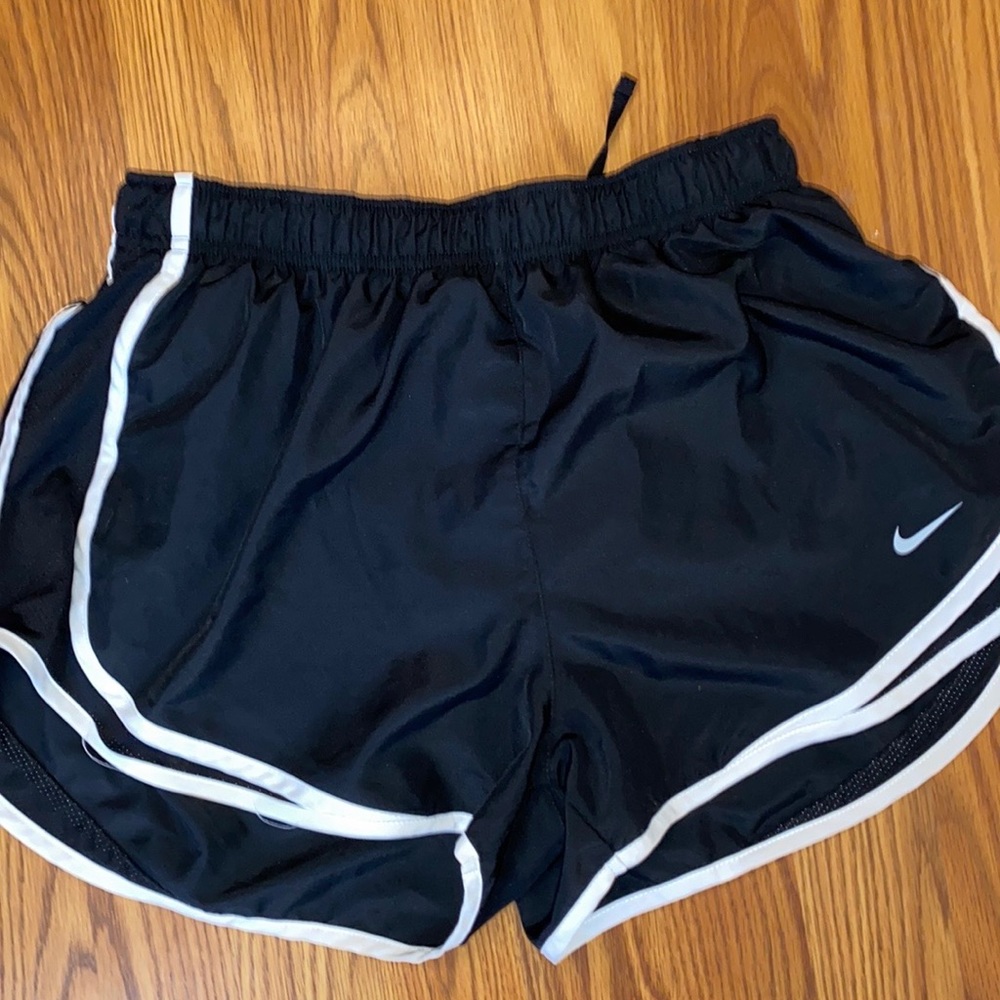 Nike black shorts with white trim